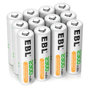 Baterai isi ulang daya baterai AA kecil 2300mAh siklus panjang 1.2v dapat diisi ulang baterai Nimh portabel