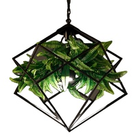 Maison Suspension Style Industriel Moderne Plante Artificielle Décoration Lustre