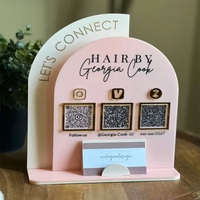 Support de numéro de table de mariage en acrylique avec code QR, design moderne en forme d'arche, vente en gros d'usine