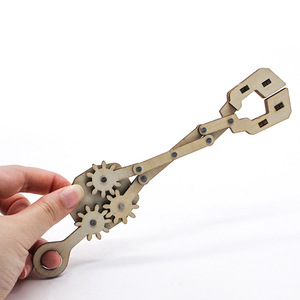 Wooden Mechanical Hand Kit Manual Assembly STEM Educational Toy For Kids Age 7-9Y Science Engineering <b>Model</b> <b>Building</b> - Product Image 2