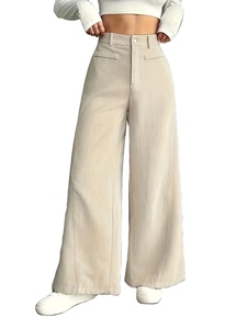 <span class=keywords><strong>Pantaloni</strong></span> Casual da <span class=keywords><strong>Donna</strong></span> Stile Europeo e Americano <span class=keywords><strong>a</strong></span> Vita Alta e Gamba Larga, Versatili <span class=keywords><strong>Pantaloni</strong></span> da Lavoro in <span class=keywords><strong>Velluto</strong></span> <span class=keywords><strong>a</strong></span> <span class=keywords><strong>Coste</strong></span> - Product Image 1