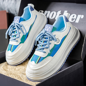 Men's Shoes 2025 New Chunky Breathable Canvas Walking Style Shoes Fashion Height Increasing Comfortable Sports Casual Shoes - Product Image 1