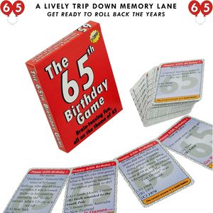 GoForItGames.com Cartes de quiz pour le 65e anniversaire - Cartes en PVC divertissantes, 3 réponses par question, 2 joueurs, personnalisables pour le plaisir - Product Image 3
