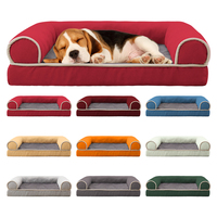 Tapis de luxe lavable pour animaux domestiques, lit pour chiens et chats, nouveau, orthopédiques, en mousse à mémoire de forme, coussin de canapé, housse durable, vente en gros,