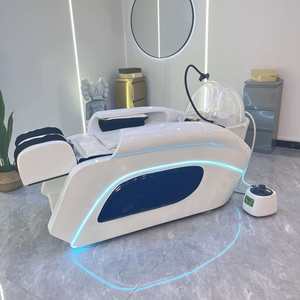 Modern Design Electric Recliner Massage Shampoo Chair Synthetic Leather High-Density Sponge for Hair Salon Shampoo Bed - Product Image 1