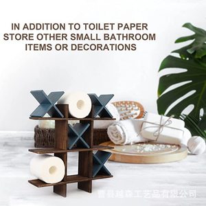 Étagère murale en bois massif Yuesen, 3 niveaux, pour salle de bain, salon, présentoir, couleur naturelle, installation par vis - Product Image 2