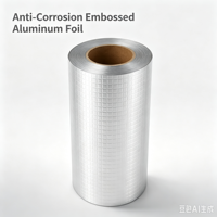 Film en aluminium gaufré anti-corrosion, film isolant laminé Al+PET, rouleau pour l'étanchéité des tuyaux HVAC et des toitures