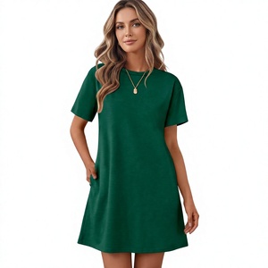 Camisón de Verano para Mujer, Elegante, Ultra Suave, Transpirable, Ecológico, de Algodón y Elastano, con Estampado Floral, de Secado Rápido, Manga Corta - Product Image 1