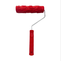 Rouleau de peinture en caoutchouc élégant et réglable à dégagement rapide de 19 cm pour revêtements de sol, brosse à motifs pour décoration murale, peinture industrielle DIY, designs ODM/OEM