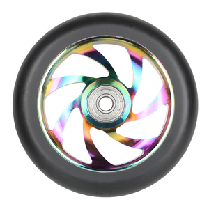 Échantillon Gratuit <span class=keywords><strong>Trottinette</strong></span> Pro d'Usine <span class=keywords><strong>Trottinette</strong></span> Stunt Économique Roues 110mm Roulement ABEC-9 à Noyau en Aluminium PU à Rebond Élevé Couleur Personnalisable - Product Image 4