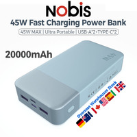 Chargeur portable 45W 20000mAh USB-C PD à charge rapide, Power Bank pour ordinateur portable et téléphone