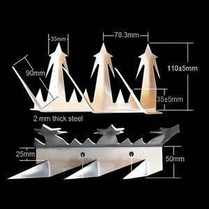 أشواك أمان مضادة للتسلق من الفولاذ المجلفن للأسوار والجدران بطول 6 أقدام مع تصميم ثلاثي الأبعاد وأحجام قابلة للتخصيص - Product Image 5