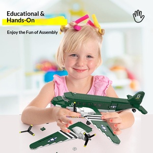 Avión de Combate Grande de Ensamblaje para Niños a la Moda, Modelo de Bloques de Construcción de Partículas Pequeñas, Juguete, Regalo Promocional para Actividades Bancarias - Product Image 3