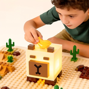 Lámpara de Noche de Bloques de Construcción de Capibara, Lámpara <span class=keywords><strong>Minecraft</strong></span>, Luz Nocturna de Ambiente Interior, Regalo Creativo de Cumpleaños para Niños - Product Image 2