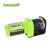 Treuil électrique pour véhicule 12V de 1500 lb, petite taille, corde en nylon, haute performance, compact et portable, treuil électrique pour véhicule tout-terrain