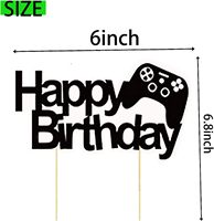 Décoration de gâteau de jeu vidéo 13 pièces thème de jeu vidéo décoration de gâteau scintillant double face fournitures de fête d'anniversaire pour les fans de jeu