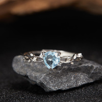 Bague Niche S925 en argent sterling plaqué rhodium pour femme, motif géométrique tendance, sertie de topaze, grenat et améthyste