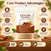 Gélules de Cannelle de Ceylan 300 unités avec Huile MCT – Compléments Alimentaires à Base de Plantes pour le Soutien de l'Équilibre Métabolique