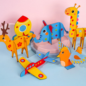 Planche à <span class=keywords><strong>dessin</strong></span> en bois DIY, modèles d'avions et d'hydravions en bois brut à peindre pour les 5 à 7 ans, anniversaire, famille, école, artisanat - Product Image 4