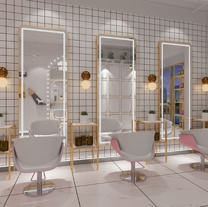 Muebles de Peluquería para Mujer, Espejo de Salón con Luces LED, Estación de Espejos de Estilismo para Peluquería - Product Image 5