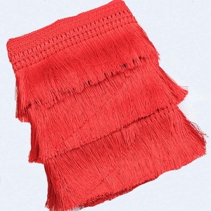 12m 13cm lebar grosir Polyester renda memangkas Strip rumbai pita rajutan tahap pakaian tirai Row Latin Dancewear rumbai pinggiran - Product Image 4