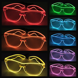 Kính mắt phát sáng khung trong suốt, đèn LED, kính phát sáng unisex, quà tặng Giáng sinh, năm mới, kính râm dạ quang, phụ kiện mắt kính - Product Image 2