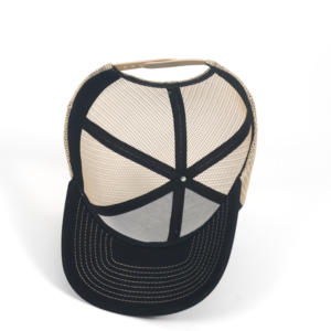 사용자 정의 6 패널 짠 패치 블랙 모자 트럭 운전사 모자 모자 - Product Image 4