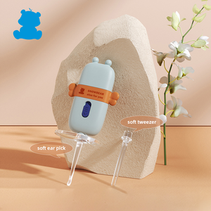 Pince à épiler en silicone pour cérumen avec lumière flash LED, poignée antidérapante, lampe de poche pour bébé, cuillère de nettoyage d'oreille pour tous les âges - Product Image 2