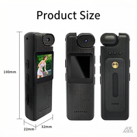 Caméra de vlogging portable 1080P/2K/4K avec objectif rotatif à 180°, carte TF et prise en charge de plusieurs langues pour l'enregistrement quotidien en POV