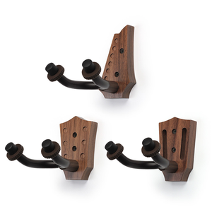 Cintres muraux pour <span class=keywords><strong>guitare</strong></span> Support mural pour <span class=keywords><strong>guitare</strong></span> en bois de noyer massif pour <span class=keywords><strong>guitare</strong></span> électrique acoustique basse - Product Image 2