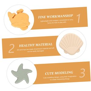 Cubo de Arena de Silicona de Grado Alimenticio, No Tóxico, con Formas Lindas para Niños, para Interacción Padre-Hijo, Unisex, Juguetes de Playa - Product Image 3