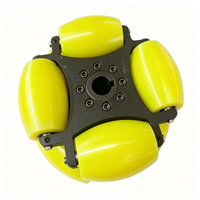 Roue omnidirectionnelle de 203 mm (8 pouces) NW203C, boîtier en acier, roulettes en PU, 300 kg, robot AGV