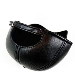 Gorra de Béisbol Negra de PU, Cálida y Resistente al Viento, para Hombre, Invierno, 56-58CM, Material de Gamuza - Product Image 3