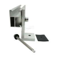 Kit de supports de montage en aluminium Yuens pour panneaux solaires, avec pieds en L et pinces pour toit métallique