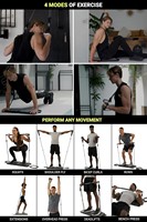 Équipement de musculation multifonction portable en aluminium pour la maison, bandes de résistance, poignées en acier, capacité de charge de 400 lb