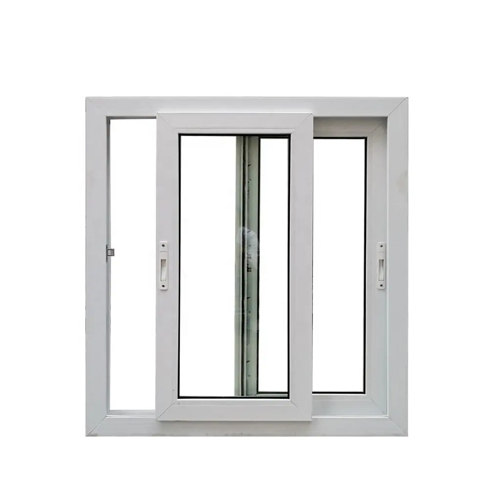 Ventana deslizante de aluminio para Villa europea, ventana de doble pared de vidrio de 36x30 pulgadas, estilo moderno y negro