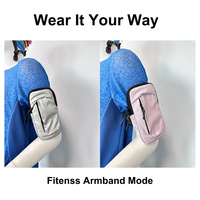 Haute qualité athlétique téléphone portable sac à main taille Pack sac sport brassards téléphone support pochette écouteur trou Double fermeture éclair bras sac