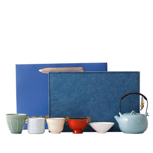 Five Famous Kilns <b>Tea</b> <b>Set</b> Ceramic Teapot With Handle Complete Gift Box Kung Fu <b>Tea</b> <b>Set</b> For Business Gifts - Product Image 5