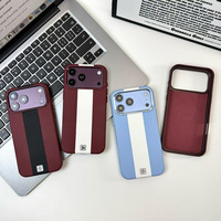 Étui de téléphone en cuir PU à rayures verticales de luxe pour iPhone 17 18 Pro Max, antichoc, magnétique, pour affaires, protection mobile S26U