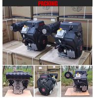 Moteur à essence Loncin 764CC V-Twin 25HP 2V80 4 temps multicylindre à démarrage électrique refroidi par air haute productivité