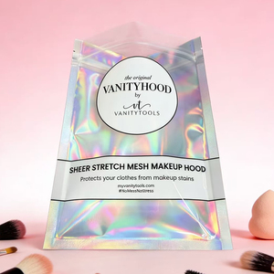 Custom laser design <b>laminated</b> moisture proof three side seal bags small cosmetics sample tool packaging bags - Product Image 4