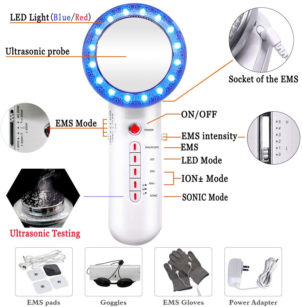 High Quality 6 in 1 Vibrating Beauty Device For Weight Loss Cavitation Body Slimming Machine