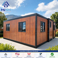 Maison conteneur préfabriquée extensible de 20 pieds ou 40 pieds avec cadre en alliage 6063 T5 aux normes australiennes, 2 chambres, maison modulaire portable de luxe