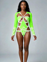 Baju Renang Monokini Karnaval Senin dengan Logo Kustom OEM, Grosir Baju Renang Karnaval Trinidad, Baju Renang Jouvert, Kostum Mas Kostum Karibia