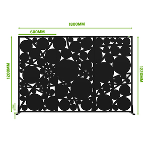 Divisorio Decorativo Moderno in Acciaio Tagliato al <span class=keywords><strong>Laser</strong></span>, Pannelli <span class=keywords><strong>per</strong></span> Schermatura da Giardino in Metallo Verniciato a Polvere - Product Image 4