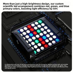 Lámpara LED Profesional de Espectro Completo de 35W-55W en Aluminio para Acuarios, Peceras, Dormitorios y Tanques de Plantas Acuáticas - Product Image 5