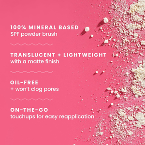 Private Label Organic Vegan Herbal Mineral Sunscreen <strong>Powder</strong> Brush <strong>SPF</strong> 30 Oil Control Matte Translucent Reef Safe Wholesale - Product Image 6