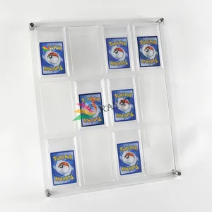 雷毅定制高级壁挂式4x3口袋妖怪分级卡片平板展示架，用于24张分级卡片展示
