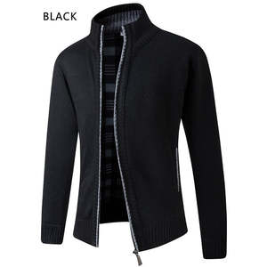 Heren Vest Trui Breien Winter Volledige Rits Lange Mouw Dikke Vest Jas - Product Image 1