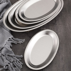 Stainless Steel Oval Plate 304 Gold Color Deep Dish For Food Serving Party Use - Product Image 4